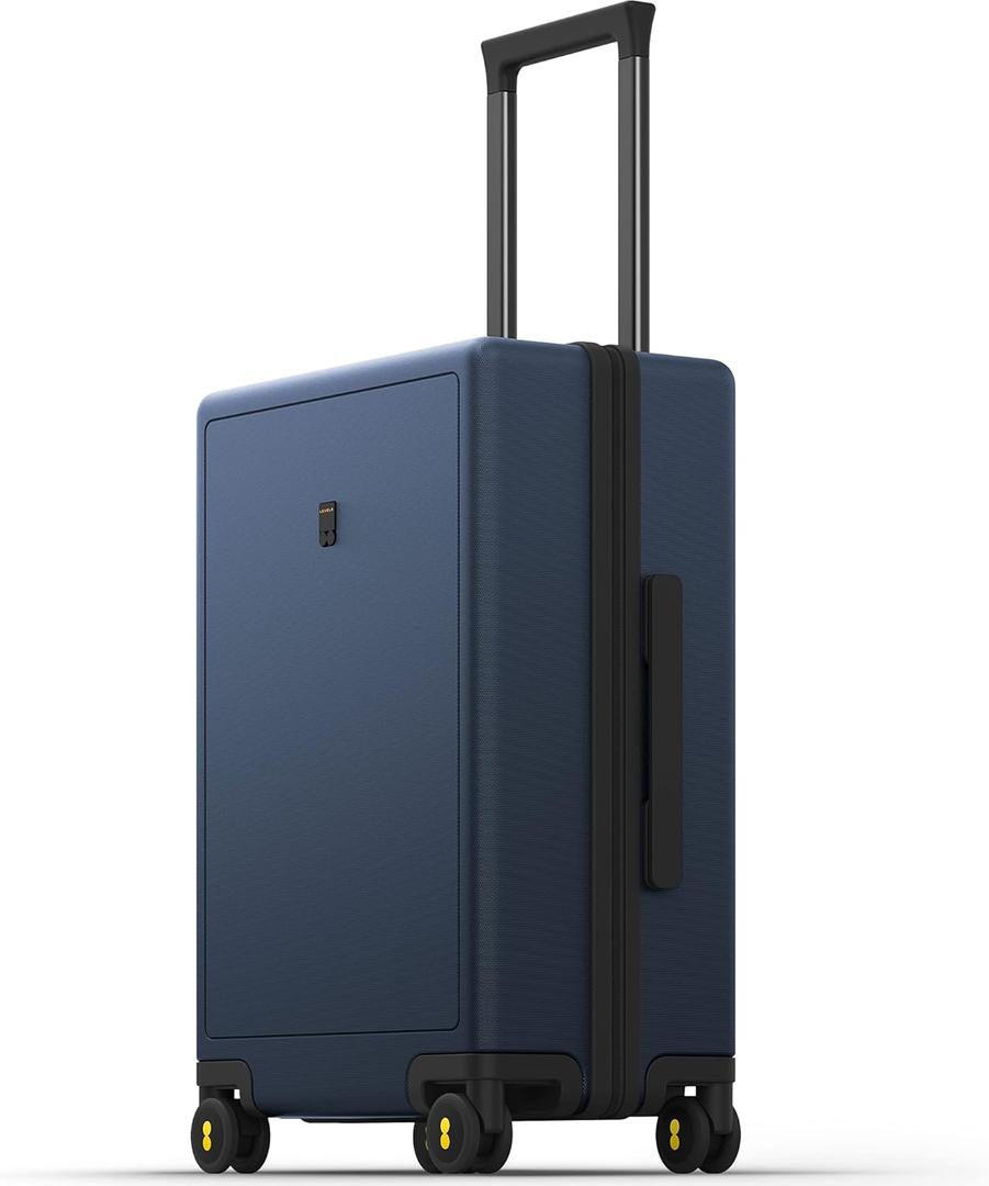 LEVEL8 Carry on Luggage Airline Approved, Carry-on Suitcases with Wheels, Lightweight Hardside Luminous Textured Luggage for Travel with Tsa Lock, 20 Inch, Navy