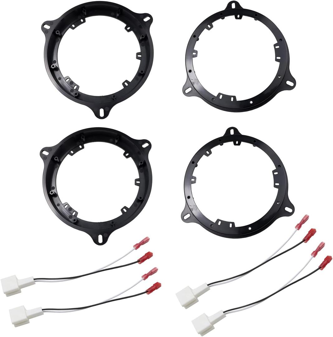 2 X Pairs 6.5" / 6.75" Speaker Mount Adapter for Infiniti M35 M45 Nissan Titan Frontier Kicks Sentra Pathfinder Spacer with Wiring Harness