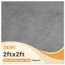 DEXDE Peel and Stick Floor Tile Black Waterproof Vinyl, 2FTx2FT 10 PC