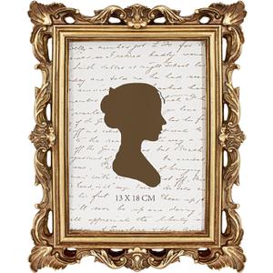 AELS 5x7 Inch Vintage Picture Frame, Elegant Antique Photo Frames with Glass Front, Photo Display, Tabletop Wall Hanging, Gift Ideas (Gold)