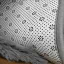 OLANLY Area Rugs for Living Room Bedroom, Machine Washable 4x5.9 ft Soft Fluffy Shaggy Bedside Rug, Indoor Floor Carpet for Kids Girls and Boys, Dorms, Nursery Rooms, Home Decor Aesthetic, Grey