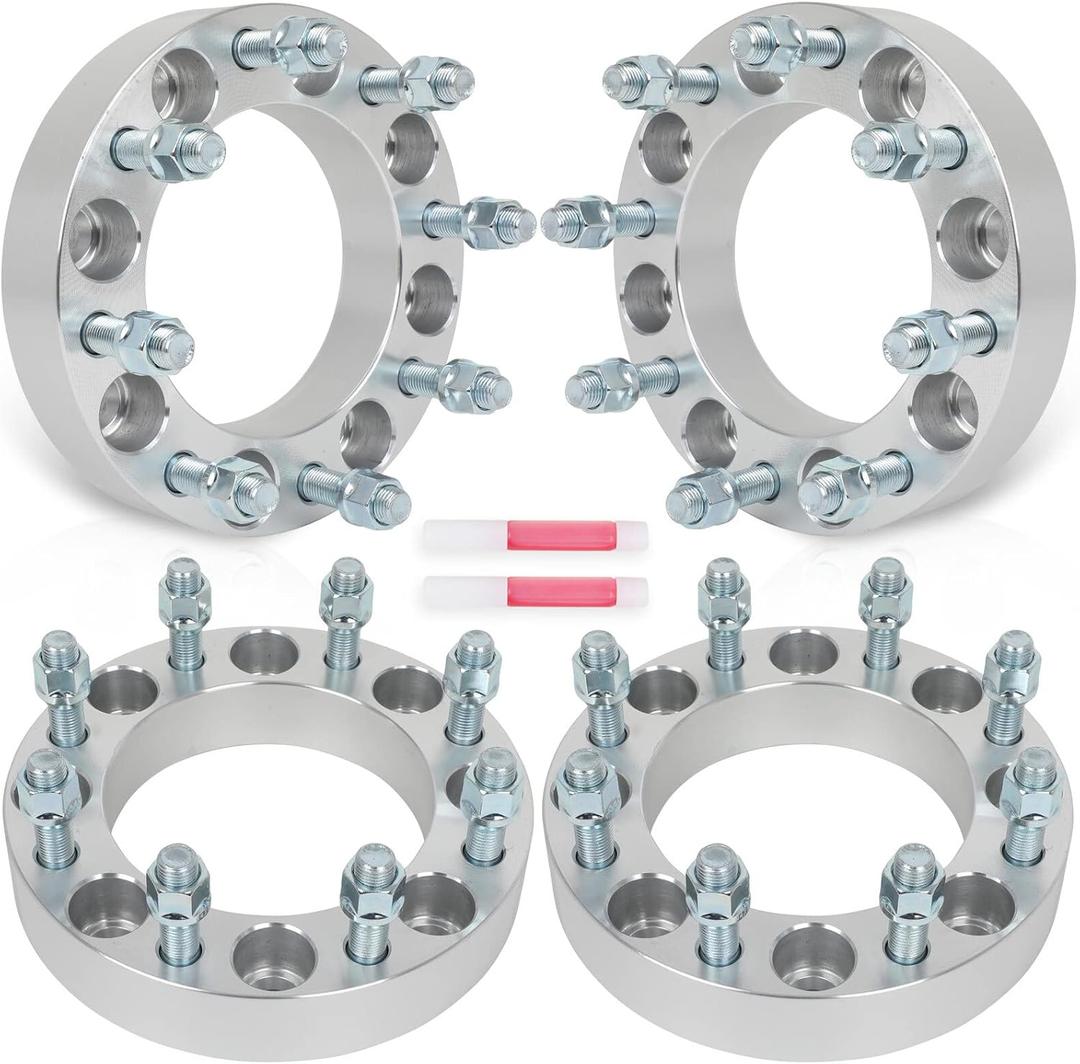 SCITOO 4Pcs 8x6.5 to 8x170 Wheel Adapters 1.5 inch Bore 126mm Studs 14x1.5 8 Lug Wheel Spacers No Hubcentric Fit for Ram 3500 2012-2022,for Ram 2500 2012-2022,for Nissan NV3500 2012-2014