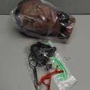 Black Mannequin Head with Hair for Braiding, Cosmetology Training Doll Head for Styling Practice - 21 Inches Layered Pre-streched Hair Manneuiqn Head with Stand