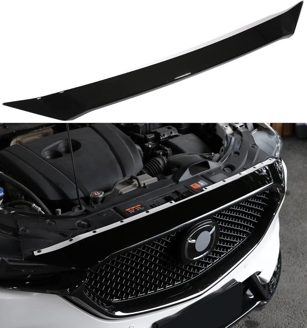 Fit for Mazda CX-5 2017-2025 Accessories, Glossy Black Hood Bug Deflector Hood Bonnet Cover Trims Front Bumper Stone Guard Protection for CX 5 CX5 2018 2019 2020 2021 2022 2023 2024