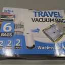 6 Packs Vacuum Bags for Travel with Rechargeable Pump, 3 Sizes Vacuum Seal Bags for Clothing, Compression Vacuum Travel Bags for Luggage, Vacuum Packing Bags for Closet Organization