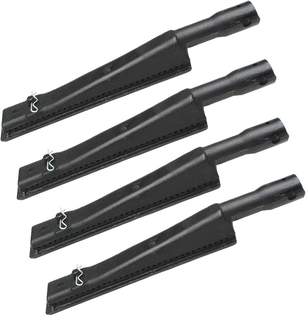 Parts DB102 (4-Pack) 12 7/8" x 2 1/8" Cast Iron Burner Replacement for Brinkmann 810-4415-0, 810-4415-1, Charmglow, Costco Kirkland, Grill Zone, Nexgrill 720-0082 Gas Grill