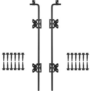 36" Heavy Duty Cane Bolt Gate Drop Rod Gate Drop Pin Upgraded Lockable Drop Bolt for Gate Safe, Solid Steel Gate Hardware Holding Wooden Vinyl Metal Fence Gates with Black Finish, 2 Pack, 36in-2pack