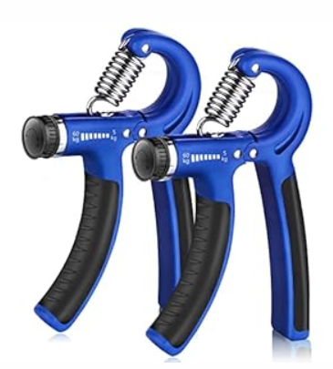 AIXPI Grip Strength Trainer, Hand Grip Exerciser Strengthener with Adjustable Resistance 11-132 Lbs (5-60kg), Forearm Strengthener, Hand Exerciser for Muscle Building and Injury Recover 2 Pack (Blue)