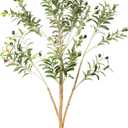 Artificial Olive Tree with White Pot - Faux Olive Tree for Home Decor, Tall Artificial Plants Indoor, Realistic Trunks Foliage Fruit, Office Decor (5FT)