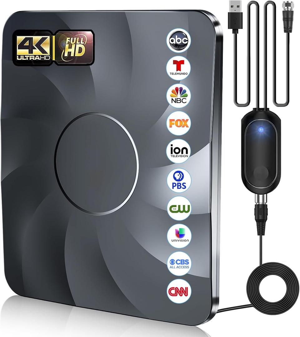 Sarhogy 2024 Upgraded TV Antenna for Indoor/Outdoor, 1200+ Miles Range, Supports 4K 1080P for All TVs