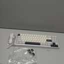YUNZII AL71 75% Mechanical Keyboard,Full Aluminum CNC,Hot Swappable Gasket,2.4GHz Wireless BT5.0/USB-C Wired,NKRO Programmable RGB Backlight Creamy Typing for Win/Mac(Silver,Crystal White Switch)