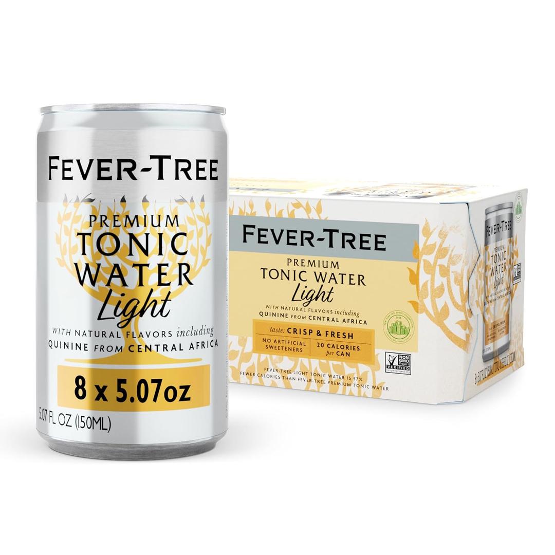 Fever-Tree Naturally Light Tonic Water, 5.07 Fl Oz (Pack of 8) (EXP 10/01/27)