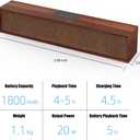 Computer Speakers, Wood Wireless Sound Bar Speaker for Desktop, PC Speaker with Bluetooth 5.3 & Wired USB Connection for Monitor, Laptop, Tablets, Cellphone