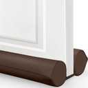 Comfyanno Under Door Draft Stopper  Bottom Door Gap Filler & Seal  Fits 26” to 32” Door, Block Cold Air, Noise, Sound, Wind, Bugs, Easy to Install, Double Side Block, No Adhesive, Brown