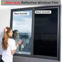 FuFin One-Way Window Privacy Film with Free Installation Tools,Premium PET Material,Heat Control 99% UV Blocking and Privacy Protection Window Film.Window Tint for Home Office (Blue 41.3"78.7"), 41.3inch78.7inch