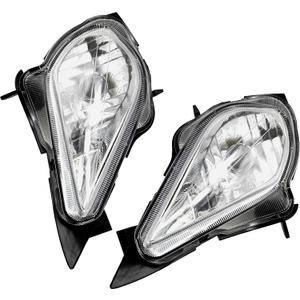Caltric Left and RIght Head Light Set Compatible with Yamaha Raptor 250 YFM250 2008-2013 / Raptor 350 YFM350 2004-2013 / Wolverine 350 YFM350 2006-2009 / Wolverine 450 YFM450 2006-2010
