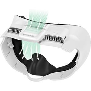 KKCOBVR K3 Facial Interface Fan with PU Leather Face Pad Only Compatible with Quest3 Accessories, Relieve Lens Fogging and Fits Use with Quest 3 Head Strap