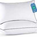 JOLLYVOGUE King Size Pillows Set of 2 for Sleeping, Soft and Supportive Bed Pillows with Down Alternative Filling for Side and Back Sleepers, Hotel Collection (01 - Classic Design)