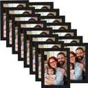 Giftgarden 4x6 Picture Frames Set of 15, Black Wooden Photo Frame for Wall or Tabletop Display, Engineered Wood with Shatter-Resistant Plexiglass