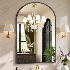Sweetcrispy 30x40 Bathroom Mirrors for Wall, Arched Mirror for Over Sink