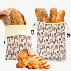 2 Pack Reusable Beeswax Bread Bags for Homemade Sourdough, XL 17"x13" Organic Cotton Food Storage Bags, Freezer-Friendly & Freshness Preservation Eco-Friendly Gift