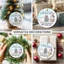 3 x Cat Christmas Ornament 2025  Funny Gifts for Cat Lovers & Friends, Double-Sided Ceramic Ornament for Tree or Car Decoration, Cute Animal Ornament for Women and Owners