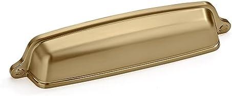 khtumeware 10 Pack 5 inch(128 mm) Drawer Pulls Champagne Bronze Cabinet Cup Pulls Cabinet Hardware Brushed Gold Kitchen Cabinet Handles Bin Cup Pulls for Kitchen cabinets.
