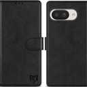 ZZXX for Google Pixel 9A Wallet Case with [RFID Blocking] Card Slot Kickstand Magnetic Closure Leather Flip Protective Phone Case for Google Pixel 9A(Black-6.3 inch)