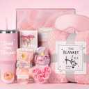 Aeenr Mothers Day Birthday Gifts for Women Self Care Get Well Soon Gift Baskets, Unique Relaxing Spa Gift Set W/Flannel Blanket & 40 OZ Tumbler for Mom Wife Her Sister Girlfriend Valentines Christmas