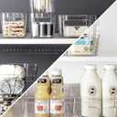 BINO | Stackable Storage Bins, Small - 4 Pack | THE STACKER COLLECTION | Clear Plastic | Built-In Handles | BPA-Free | Containers for Organizing Kitchen Pantry | Multi-Use Organizer