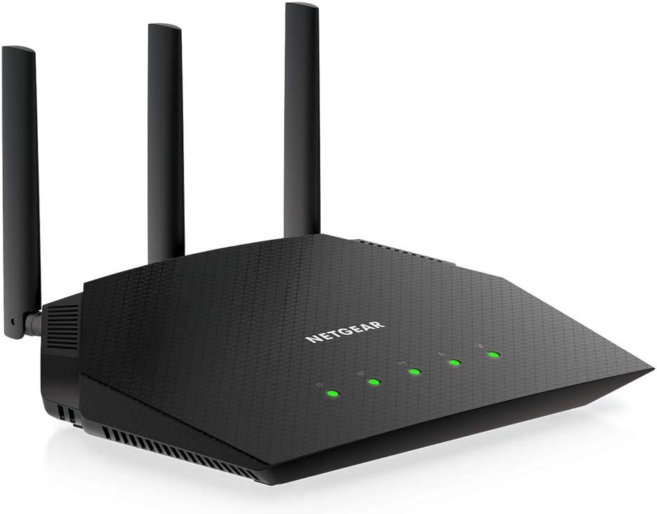 NETGEAR 4-Stream WiFi 6 Router (R6700AX)  Security Features, AX1800 Wireless Speed (Up to 1.8 Gbps), Covers up to 1,500 sq. ft., 20 devices