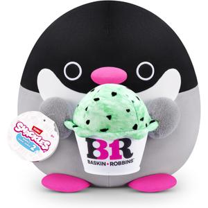 Snackles Series 2 Penguin & Baskin-Robbin 16 Inch Plush by ZURU, Ultra Soft Plush, Collectible Plush with Real Licensed Brands, Stuffed Animal, Giftable