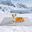 Cozy Bliss Leakproof Cooling Blanket for Medium Dogs – Q-Max 0.5, Durable & Washable Dog Cooling Mat for Hot Weather, Soft Pet Throw & Couch Protector for Dogs & Cats, 30x40 Inch, Heather Silver Grey