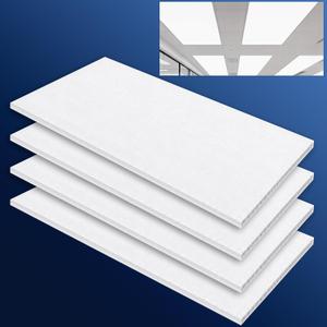 4 Pack 23.8''x 47.8''x 0.2'' Polycarbonate Fluorescent Light Covers, Cuttable Fluorescent Lighting Diffuser Panel, Drop Ceiling Light Replacement Sheet for 2 x4 ft Fixture Home Office, 47.75" x 23.75" x 0.2"