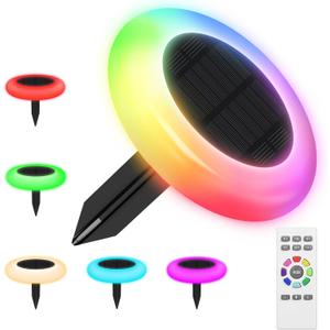 intelamp Solar Lights Outdoor, 6Pack Solar Garden Lights with Remote Control, Pathway Light Waterproof Color Changing for Yard Lawn Patio Pathway Landscape Walkway Pool Decoration intelamp Solar Lights Outdoor, 6Pack Solar Garden Lights with Remote Control, Pathway Light Waterproof Color Changing for Yard Lawn Patio Pathway Landscape Walkway Pool Decoration