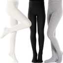 Girls Tights Toddler Cable Knit Cotton Footed Seamless Dance Ballet Baby Girls' Leggings 3 Pack