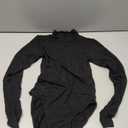 MANGOPOP Women's Mock Turtle Neck Long Sleeve Tops Bodysuit Jumpsuit, XS