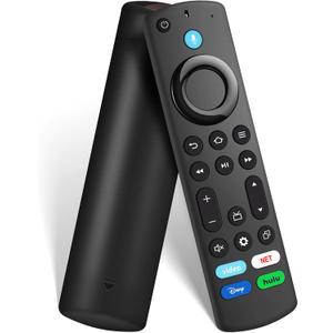 Replacement Remote for All FireSeries,Remote for TV Stick (HD, 4K, 4K Max, Lite),TV Cube,Remote for 3rd Gen,Omni,QLED Series Fire Smart TVs with Voice (Black)