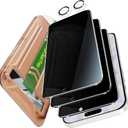 YMHML 3 Pack Compatible for iPhone 17 Privacy Screen Protector Tempered Glass + 1 Set of Camera Lens Protector, 25°Anti Spy, [Top 9H+ Military Grade Shatterproof] [Bubble Free, Auto-Dust Removal]