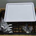 Miyawell Fruit Vegetable Storage Basket, 4 Tier Stackable Metal Wire Storage Baskets with Wheels, Fruit Vegetable Produce Basket Organizer Bins for Kitchen, Pantry, Bathroom