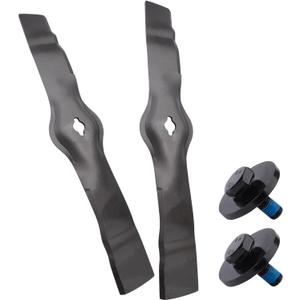 2 Pack AM130172 Mower Blades Kit with Bolts, Compatible with John Deere LT15 LT133 LT160 LT166 LT170 SST16 X324 GX355 Lawn Tractor Freedom 42 Mower Deck