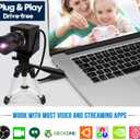 SVPRO 1080P USB Webcam with Telephoto 5-50mm Lens, Full HD Computer Camera 100fps/60fps/30fps for Windows/Mac/Linux/Android