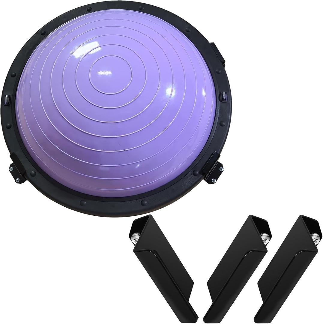 Heavy Duty Balance Trainer Ball Holder Wall mount,Half Exercise Ball Storage Bracket for Strength Fitness Ball,Yoga Stability Ball Rack Organizer for Home Gym Workouts