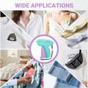 Stitch Gun for Clothes - Handheld Quick Clothing Fixer - Tagging Gun for Clothing, Sewing Kit - Includes 6 Fine Needles, 1000 Black & 1000 White Fasteners (Purple Green)