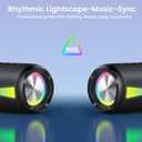 Portable Bluetooth Speaker, 2026 Bluetooth Wireless Speaker 5.4 with RGB Lights, 30H Playtime with Deep Bass, IP7 Waterproof, TWS Pairing, Portable Speaker for Travel/Party/Home/Gifts, Black