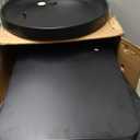 Round Side Table, Modern end Table,Metal Accent Table,Small Coffee Table,Unique Circle Accent Table for Living Room,Bedroom (Black, Small Circle19.3 x 19.7in)