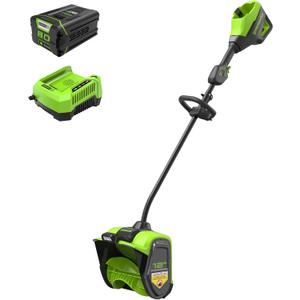 Greenworks 80V 12" Brushless Cordless Snow Shovel with LED Light, 2.0Ah Battery and Charger Included