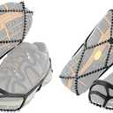 Yaktrax Walk Traction Cleats - 360-Degree Grip on Snow, Ice, & Multi-terrain Surfaces - Elastic Outer Band w/ Easy-On/Off Heel Tab & 1.2mm Zinc-coated Steel Coils - Abrasion & Rust Resistant - Unisex (Medium & Large)