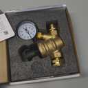 RVGUARD RV Water Pressure Regulator Valve, Brass Lead-Free Adjustable Water Pressure Reducer with Gauge and Inlet Screen Filter for RV Camper Travel Trailer