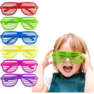 PREXTEX Mega Pack 50 Pairs of Kids Plastic Shutter Shades Glasses Shades Sunglasses Eyewear Party Favors and Party Props Assorted Colors Last Day of School Gifts for Kids